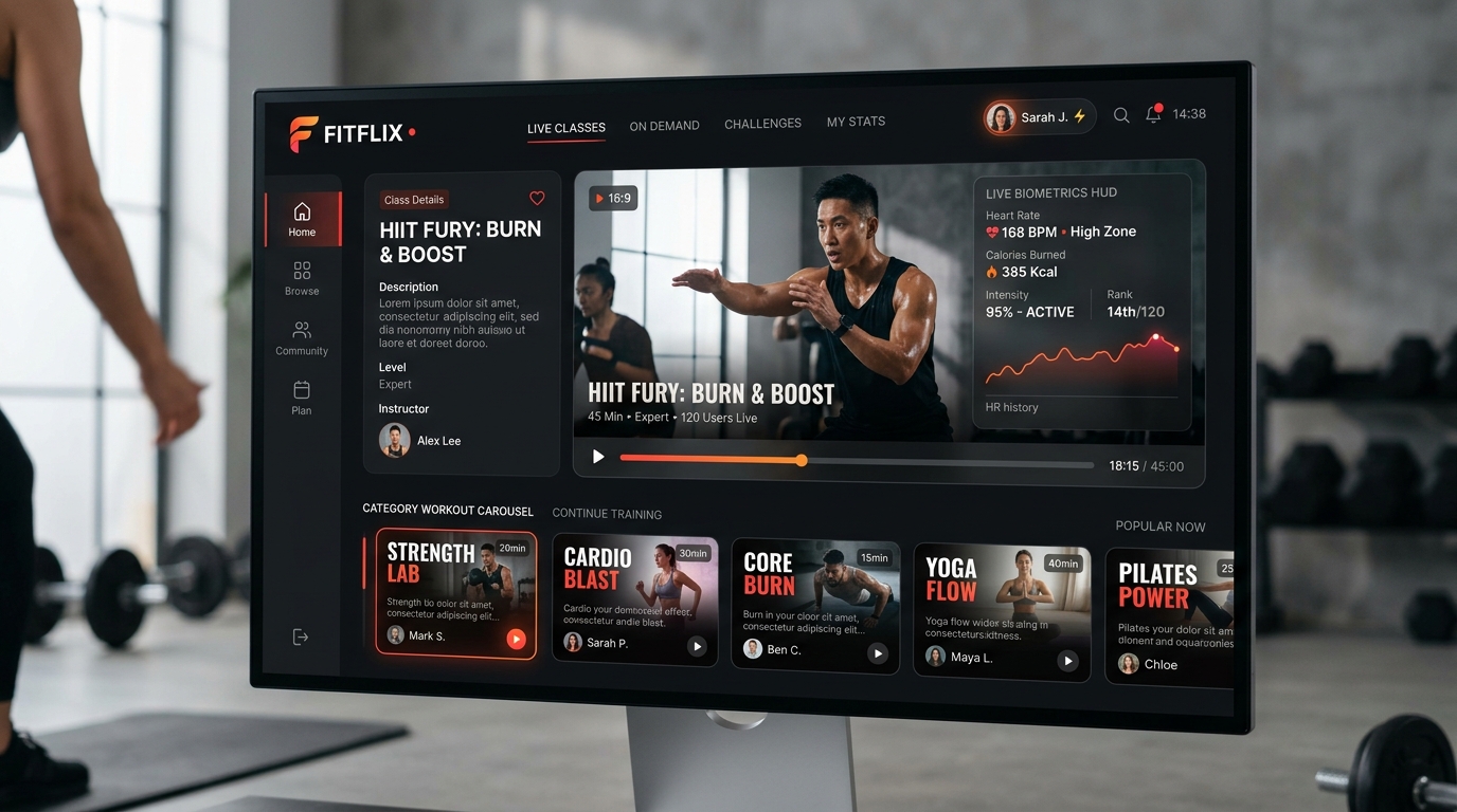 FitFlix — AI Fitness & Streaming Platform